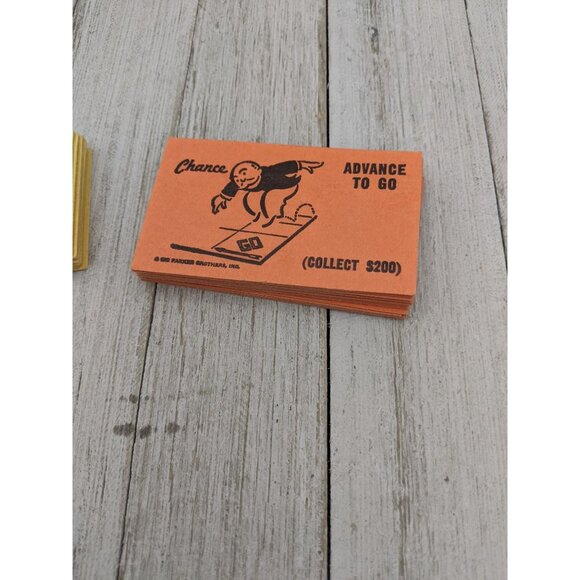 Vintage 1961 Monopoly Replacement Cards Chance Community Chest - Picture 2 of 5